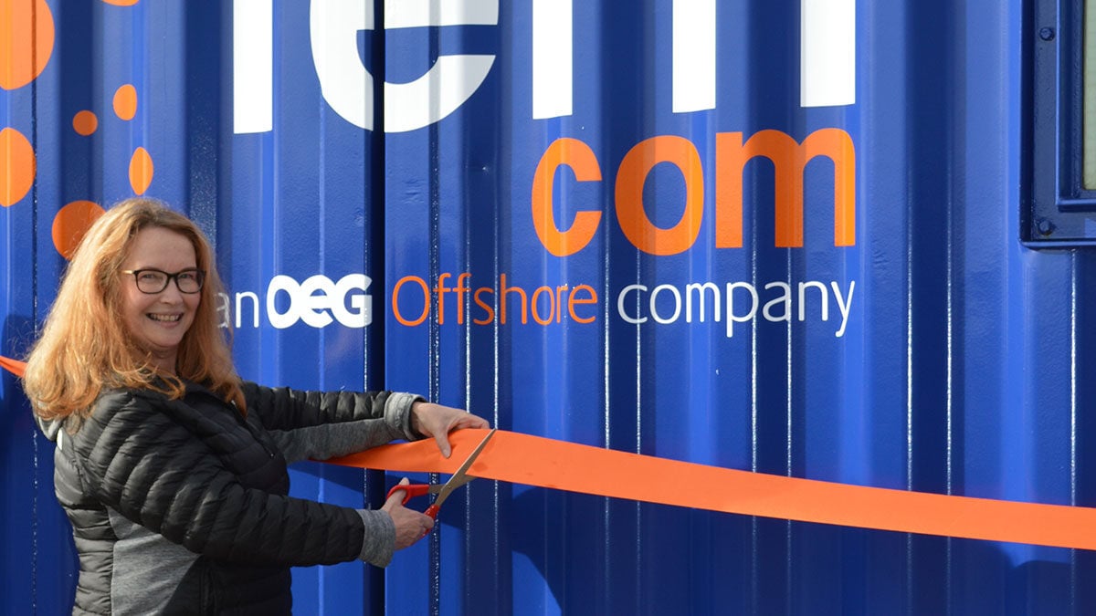 Pictured: Jennifer Cushion, Managing Director and co-founder of Fern Communications officially opens the new Aberdeen office.